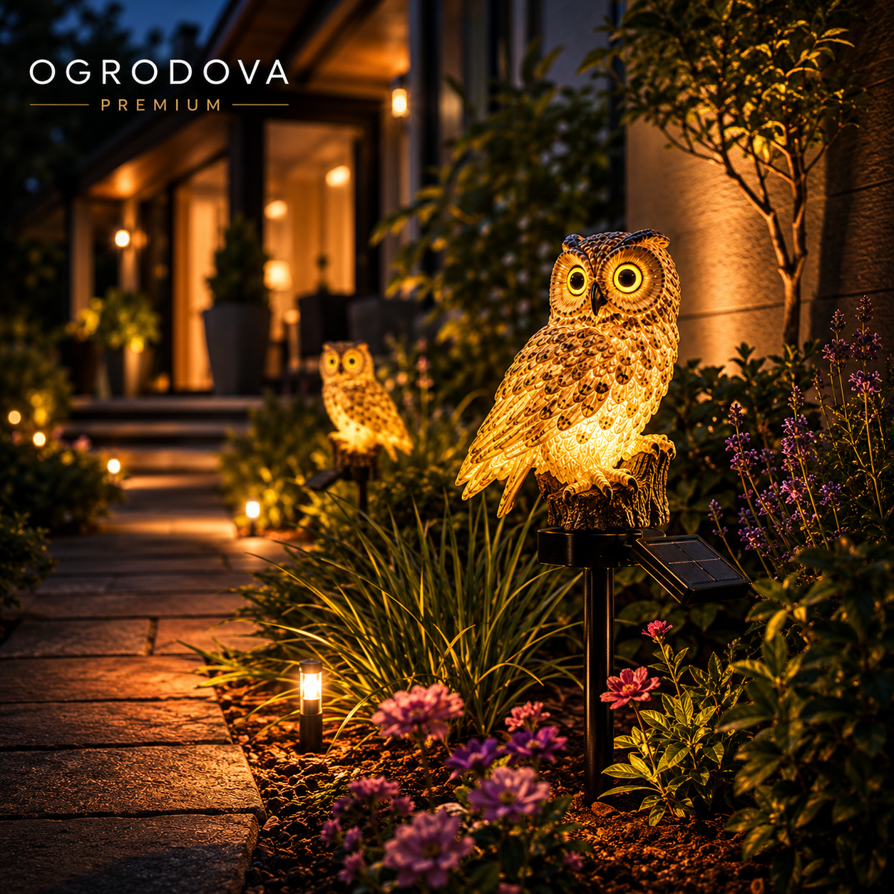 LumiOwl™ — Solarna Sowa Ogrodowa
