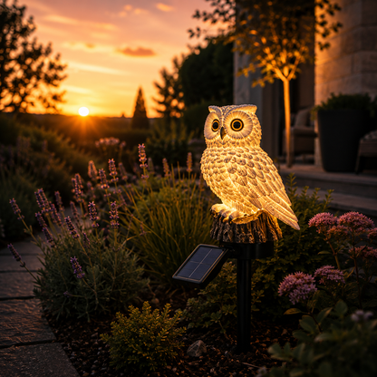LumiOwl™ — Solarna Sowa Ogrodowa