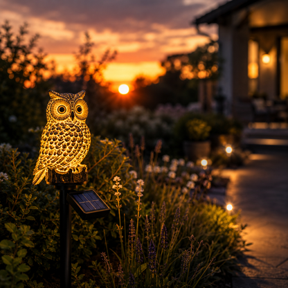 LumiOwl™ — Solarna Sowa Ogrodowa